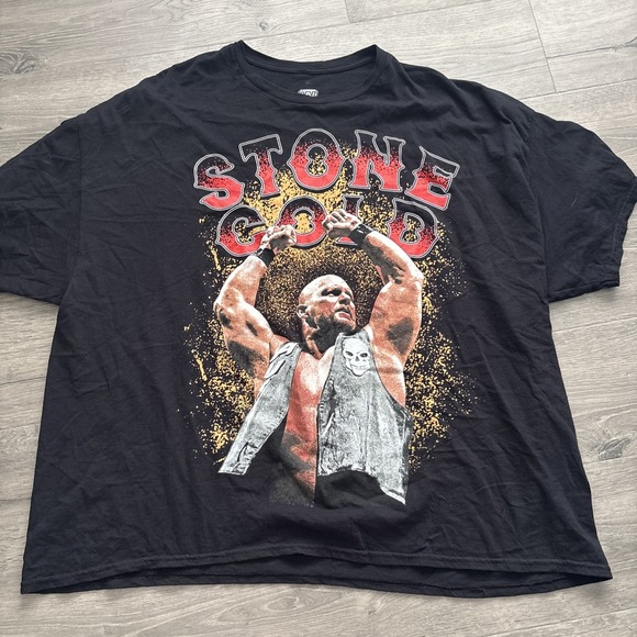 Stone Cold Steve Austin Black T Shirt size 5XL WWE Legend Texas Venom short slv - Picture 1 of 7